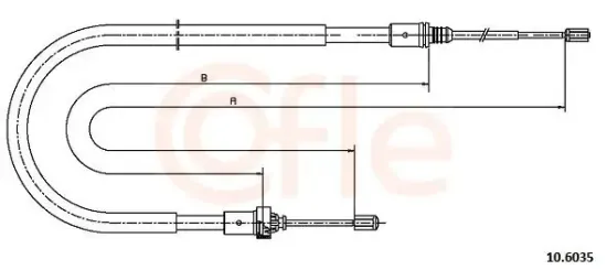 Seilzug, Feststellbremse hinten links hinten rechts COFLE 92.10.6035 Bild Seilzug, Feststellbremse hinten links hinten rechts COFLE 92.10.6035