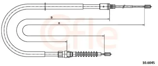 Seilzug, Feststellbremse hinten links hinten rechts COFLE 92.10.6045 Bild Seilzug, Feststellbremse hinten links hinten rechts COFLE 92.10.6045