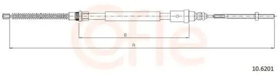 Seilzug, Feststellbremse hinten links COFLE 92.10.6201 Bild Seilzug, Feststellbremse hinten links COFLE 92.10.6201