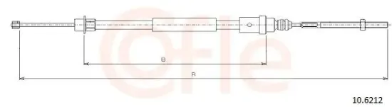Seilzug, Feststellbremse hinten links COFLE 92.10.6212 Bild Seilzug, Feststellbremse hinten links COFLE 92.10.6212