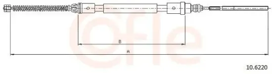 Seilzug, Feststellbremse hinten links COFLE 92.10.6220 Bild Seilzug, Feststellbremse hinten links COFLE 92.10.6220