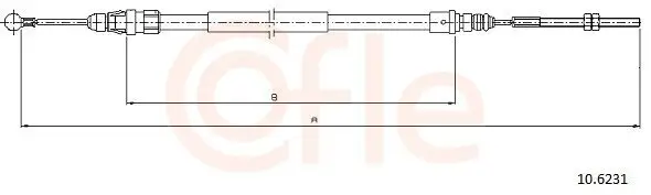 Seilzug, Feststellbremse hinten rechts COFLE 92.10.6231