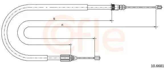 Seilzug, Feststellbremse hinten links hinten rechts COFLE 92.10.6681