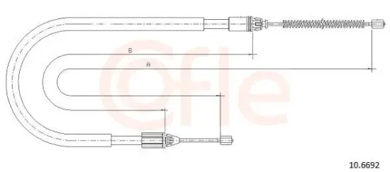 Seilzug, Feststellbremse COFLE 92.10.6692 Bild Seilzug, Feststellbremse COFLE 92.10.6692