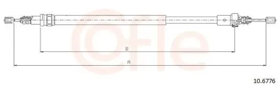 Seilzug, Feststellbremse hinten links hinten rechts COFLE 92.10.6776 Bild Seilzug, Feststellbremse hinten links hinten rechts COFLE 92.10.6776