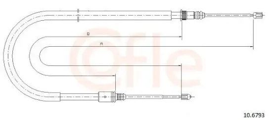 Seilzug, Feststellbremse hinten links hinten rechts COFLE 92.10.6793 Bild Seilzug, Feststellbremse hinten links hinten rechts COFLE 92.10.6793