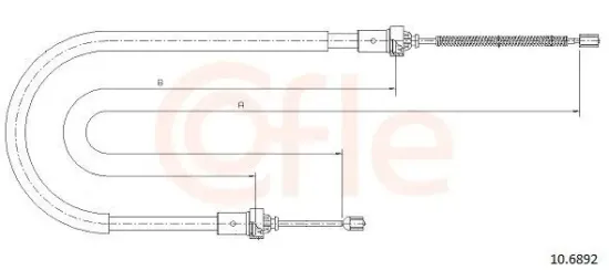 Seilzug, Feststellbremse hinten links hinten rechts COFLE 92.10.6892 Bild Seilzug, Feststellbremse hinten links hinten rechts COFLE 92.10.6892