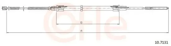 Seilzug, Feststellbremse hinten links hinten rechts COFLE 92.10.7131 Bild Seilzug, Feststellbremse hinten links hinten rechts COFLE 92.10.7131