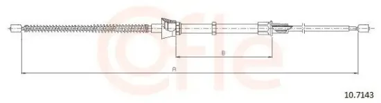 Seilzug, Feststellbremse COFLE 92.10.7143 Bild Seilzug, Feststellbremse COFLE 92.10.7143