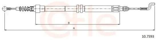 Seilzug, Feststellbremse hinten links hinten rechts COFLE 92.10.7393 Bild Seilzug, Feststellbremse hinten links hinten rechts COFLE 92.10.7393