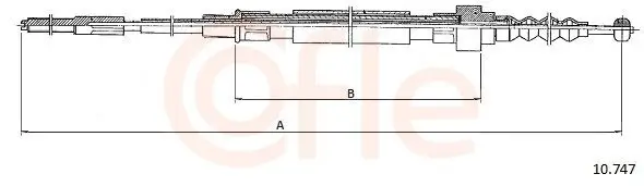 Seilzug, Feststellbremse hinten links hinten rechts COFLE 92.10.747