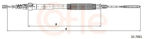 Seilzug, Feststellbremse hinten links hinten rechts COFLE 92.10.7481