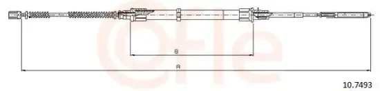 Seilzug, Feststellbremse hinten links hinten rechts COFLE 92.10.7493 Bild Seilzug, Feststellbremse hinten links hinten rechts COFLE 92.10.7493