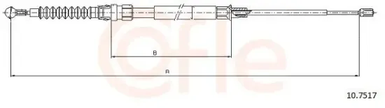 Seilzug, Feststellbremse hinten links COFLE 92.10.7517 Bild Seilzug, Feststellbremse hinten links COFLE 92.10.7517
