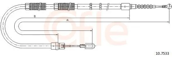 Seilzug, Feststellbremse hinten links hinten rechts COFLE 92.10.7533