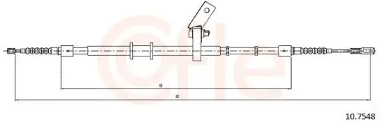 Seilzug, Feststellbremse hinten links COFLE 92.10.7548 Bild Seilzug, Feststellbremse hinten links COFLE 92.10.7548