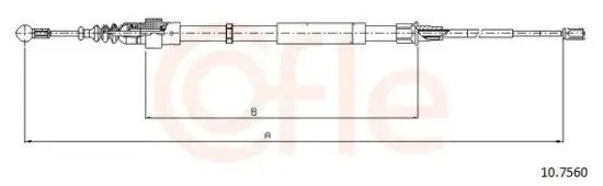 Seilzug, Feststellbremse hinten links hinten rechts COFLE 92.10.7560 Bild Seilzug, Feststellbremse hinten links hinten rechts COFLE 92.10.7560
