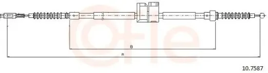 Seilzug, Feststellbremse hinten rechts COFLE 92.10.7587 Bild Seilzug, Feststellbremse hinten rechts COFLE 92.10.7587