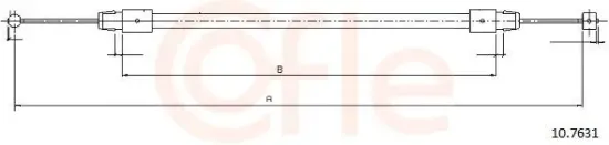 Seilzug, Feststellbremse vorne COFLE 92.10.7631 Bild Seilzug, Feststellbremse vorne COFLE 92.10.7631