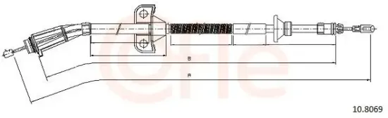 Seilzug, Feststellbremse hinten links hinten rechts COFLE 92.10.8069 Bild Seilzug, Feststellbremse hinten links hinten rechts COFLE 92.10.8069