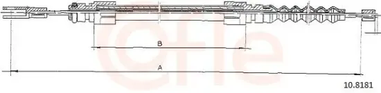 Seilzug, Feststellbremse hinten links COFLE 92.10.8181 Bild Seilzug, Feststellbremse hinten links COFLE 92.10.8181