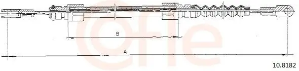Seilzug, Feststellbremse hinten rechts COFLE 92.10.8182