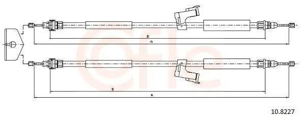 Seilzug, Feststellbremse hinten links hinten rechts COFLE 92.10.8227