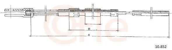 Seilzug, Feststellbremse links rechts COFLE 92.10.852