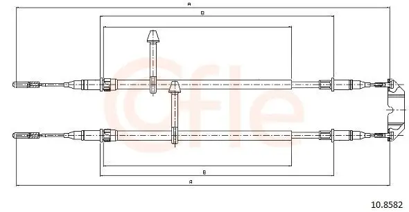 Seilzug, Feststellbremse hinten links hinten rechts COFLE 92.10.8582