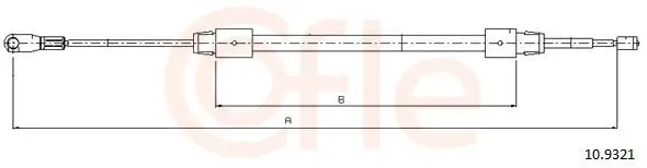 Seilzug, Feststellbremse hinten rechts COFLE 92.10.9321