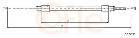 Seilzug, Feststellbremse hinten links COFLE 92.10.9323 Bild Seilzug, Feststellbremse hinten links COFLE 92.10.9323