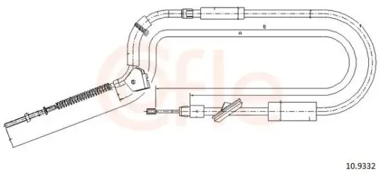 Seilzug, Feststellbremse vorne COFLE 92.10.9332 Bild Seilzug, Feststellbremse vorne COFLE 92.10.9332