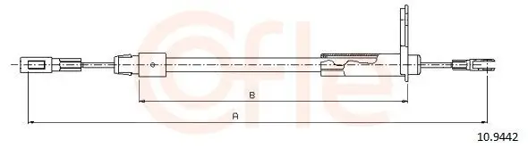 Seilzug, Feststellbremse hinten rechts COFLE 92.10.9442