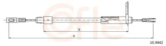 Seilzug, Feststellbremse hinten rechts COFLE 92.10.9442 Bild Seilzug, Feststellbremse hinten rechts COFLE 92.10.9442