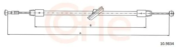 Seilzug, Feststellbremse Mitte COFLE 92.10.9834