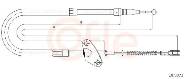 Seilzug, Feststellbremse hinten rechts COFLE 92.10.9871