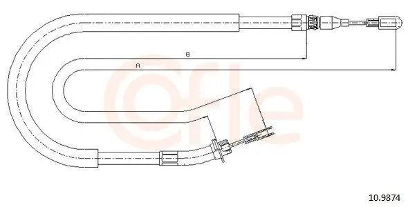 Seilzug, Feststellbremse hinten links hinten rechts COFLE 92.10.9874