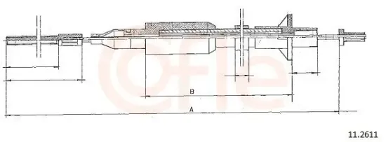 Seilzug, Kupplungsbetätigung COFLE 92.11.2611 Bild Seilzug, Kupplungsbetätigung COFLE 92.11.2611
