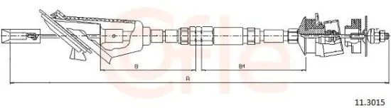 Seilzug, Kupplungsbetätigung COFLE 92.11.3015 Bild Seilzug, Kupplungsbetätigung COFLE 92.11.3015