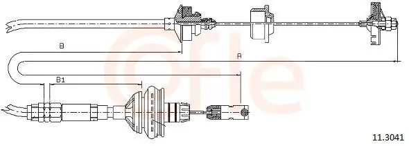 Seilzug, Kupplungsbetätigung COFLE 92.11.3041