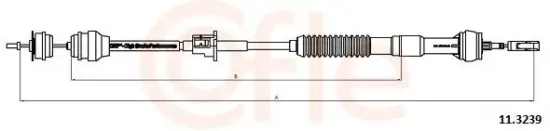 Seilzug, Kupplungsbetätigung COFLE 92.11.3239 Bild Seilzug, Kupplungsbetätigung COFLE 92.11.3239