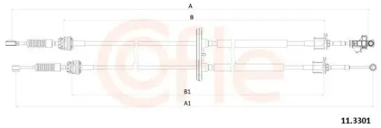Seilzug, Schaltgetriebe COFLE 92.11.3301 Bild Seilzug, Schaltgetriebe COFLE 92.11.3301