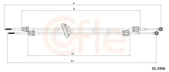 Seilzug, Schaltgetriebe COFLE 92.11.3356 Bild Seilzug, Schaltgetriebe COFLE 92.11.3356