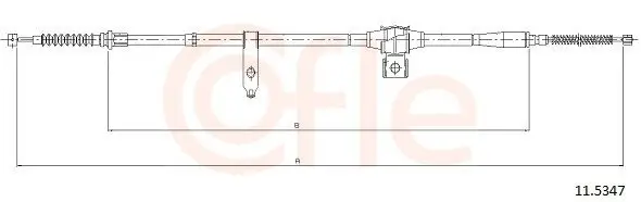 Seilzug, Feststellbremse hinten rechts COFLE 92.11.5347