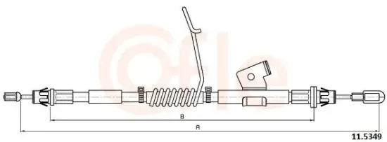 Seilzug, Feststellbremse hinten links COFLE 92.11.5349 Bild Seilzug, Feststellbremse hinten links COFLE 92.11.5349