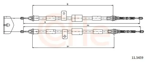 Seilzug, Feststellbremse hinten links hinten rechts COFLE 92.11.5459