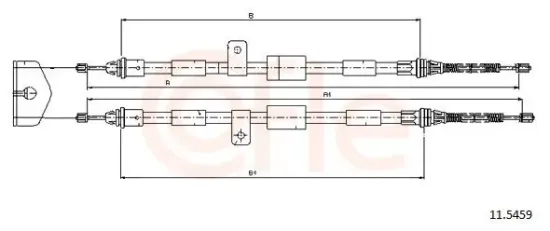 Seilzug, Feststellbremse hinten links hinten rechts COFLE 92.11.5459 Bild Seilzug, Feststellbremse hinten links hinten rechts COFLE 92.11.5459