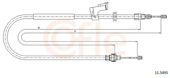 Seilzug, Feststellbremse hinten rechts COFLE 92.11.5495