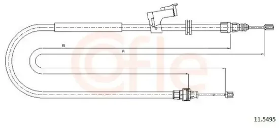 Seilzug, Feststellbremse hinten rechts COFLE 92.11.5495 Bild Seilzug, Feststellbremse hinten rechts COFLE 92.11.5495