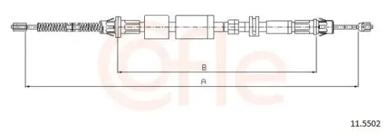 Seilzug, Feststellbremse hinten links hinten rechts COFLE 92.11.5502 Bild Seilzug, Feststellbremse hinten links hinten rechts COFLE 92.11.5502